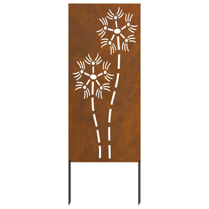 Garden Privacy Screen Rusty 50 x 140 cm Weathering steel