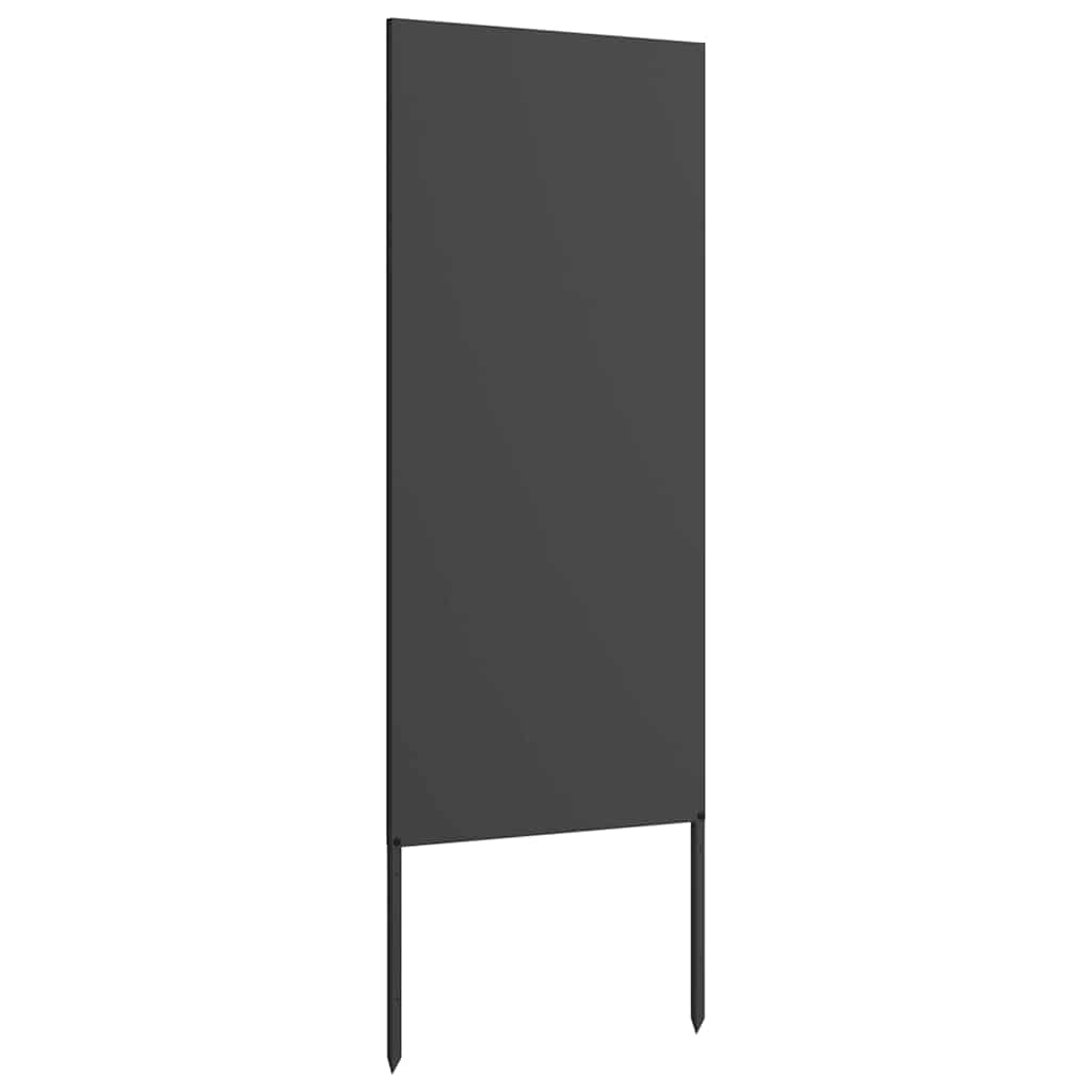 Garden Privacy Screen Black 50 x 140 cm Cold-rolled steel