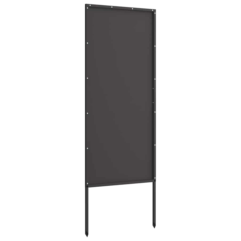 Garden Privacy Screen Black 50 x 140 cm Cold-rolled steel