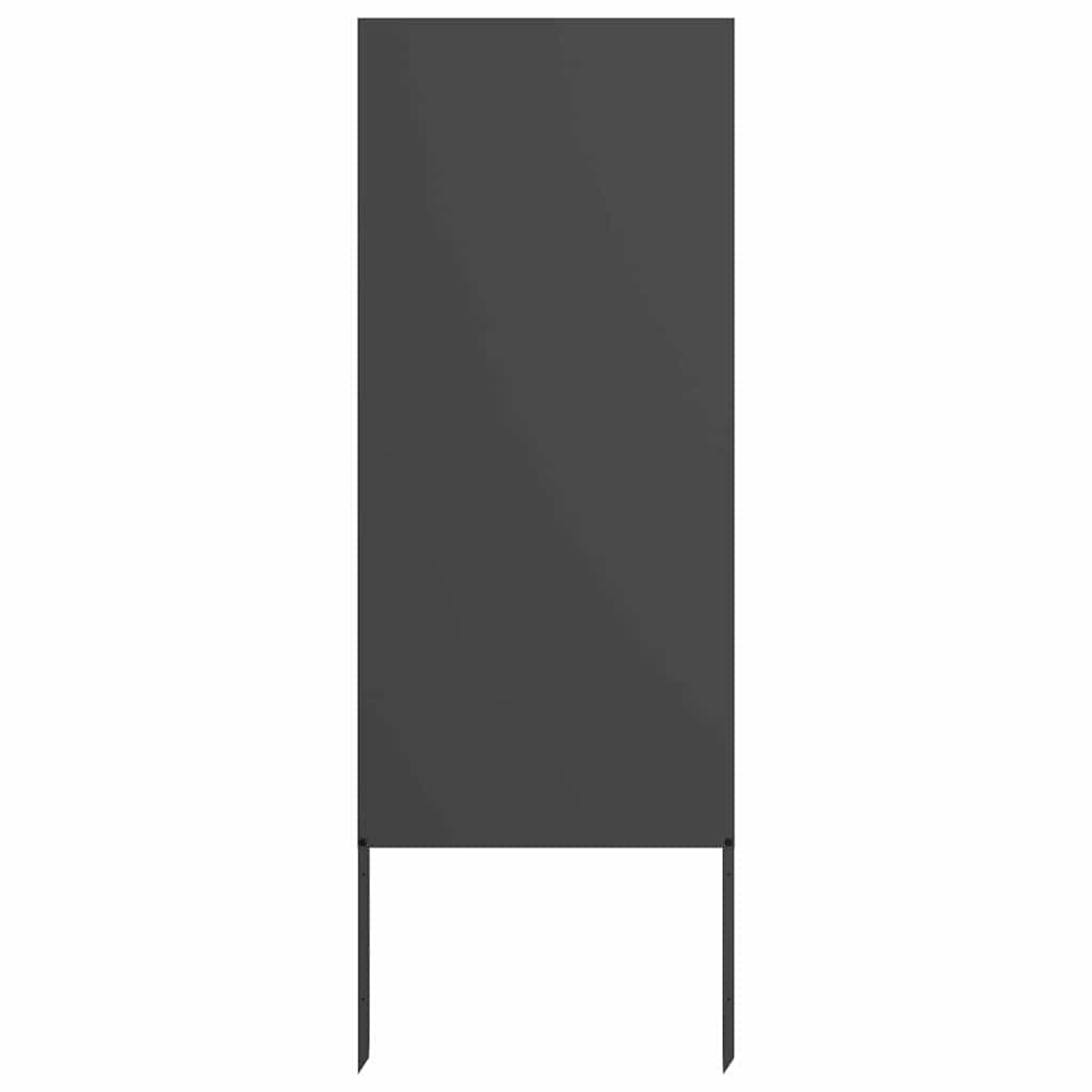 Garden Privacy Screen Black 50 x 140 cm Cold-rolled steel