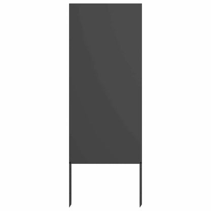 Garden Privacy Screen Black 50 x 140 cm Cold-rolled steel