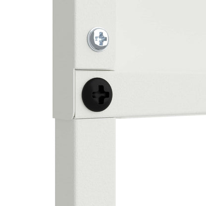 Garden Privacy Screen White 50 x 140 cm Cold-rolled steel