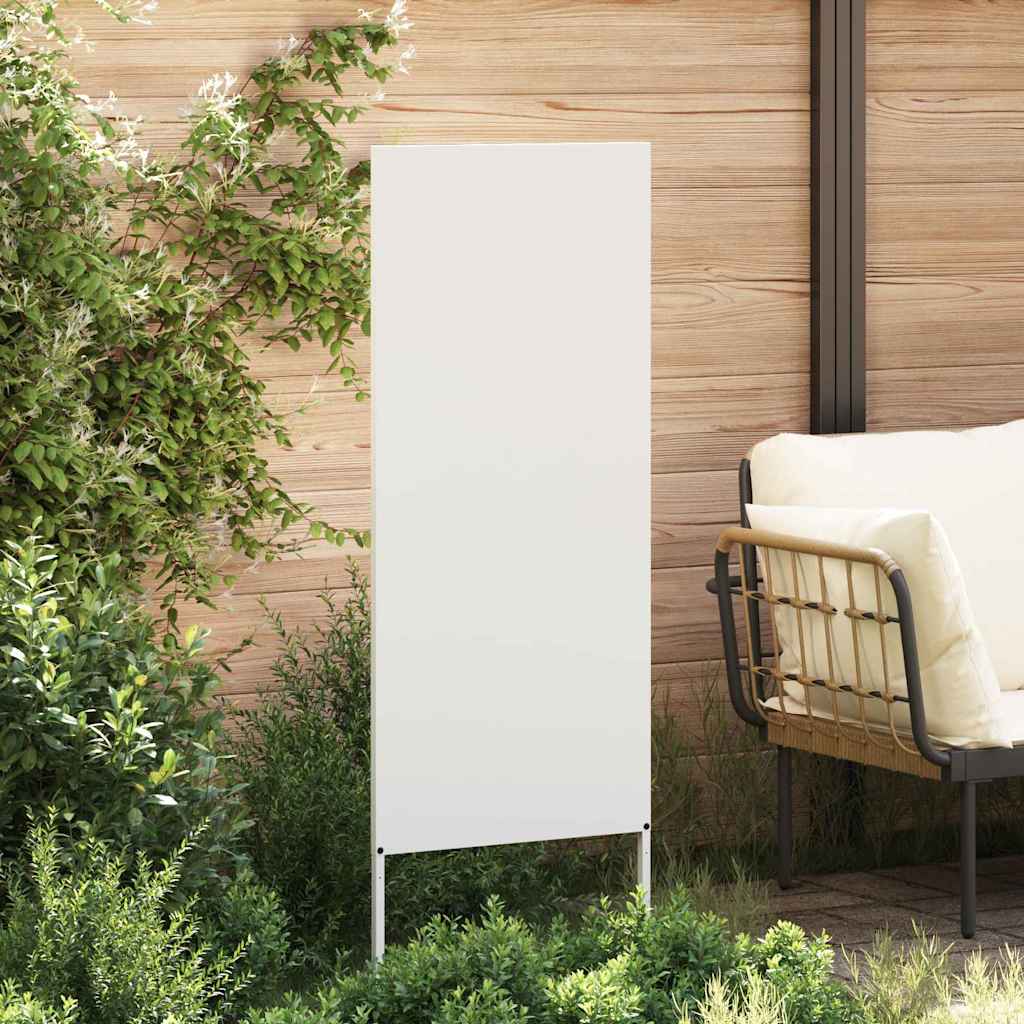 Garden Privacy Screen White 50 x 140 cm Cold-rolled steel