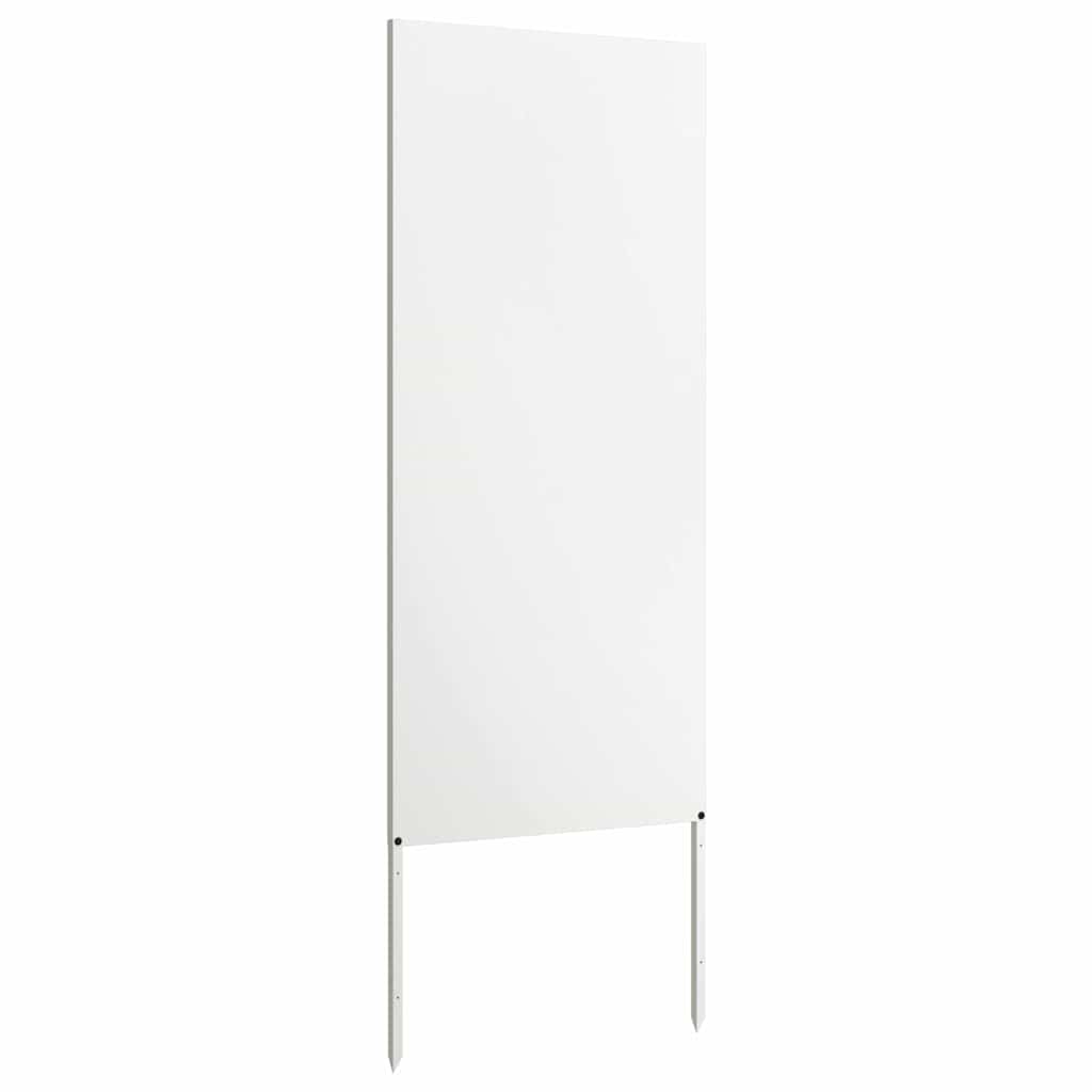 Garden Privacy Screen White 50 x 140 cm Cold-rolled steel