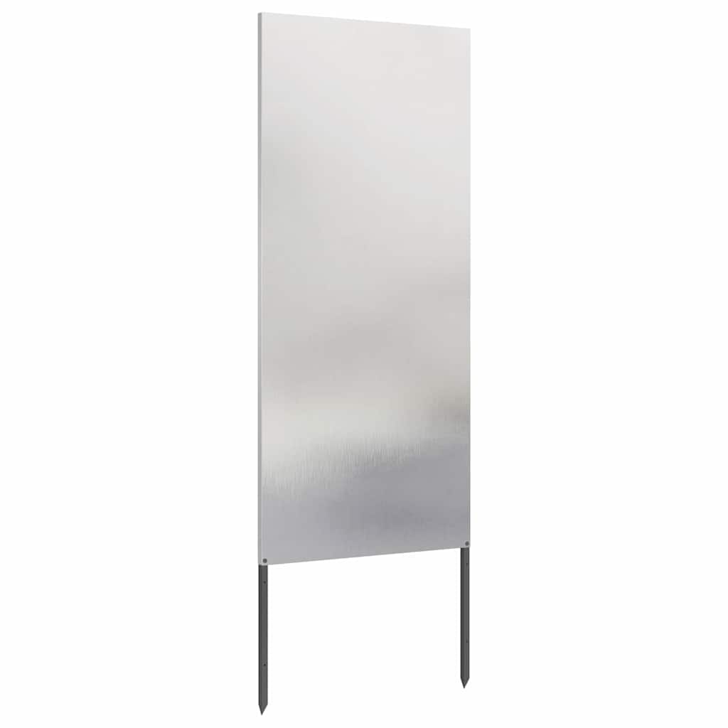 Garden Privacy Screen Silver 50 x 140 cm Stainless steel