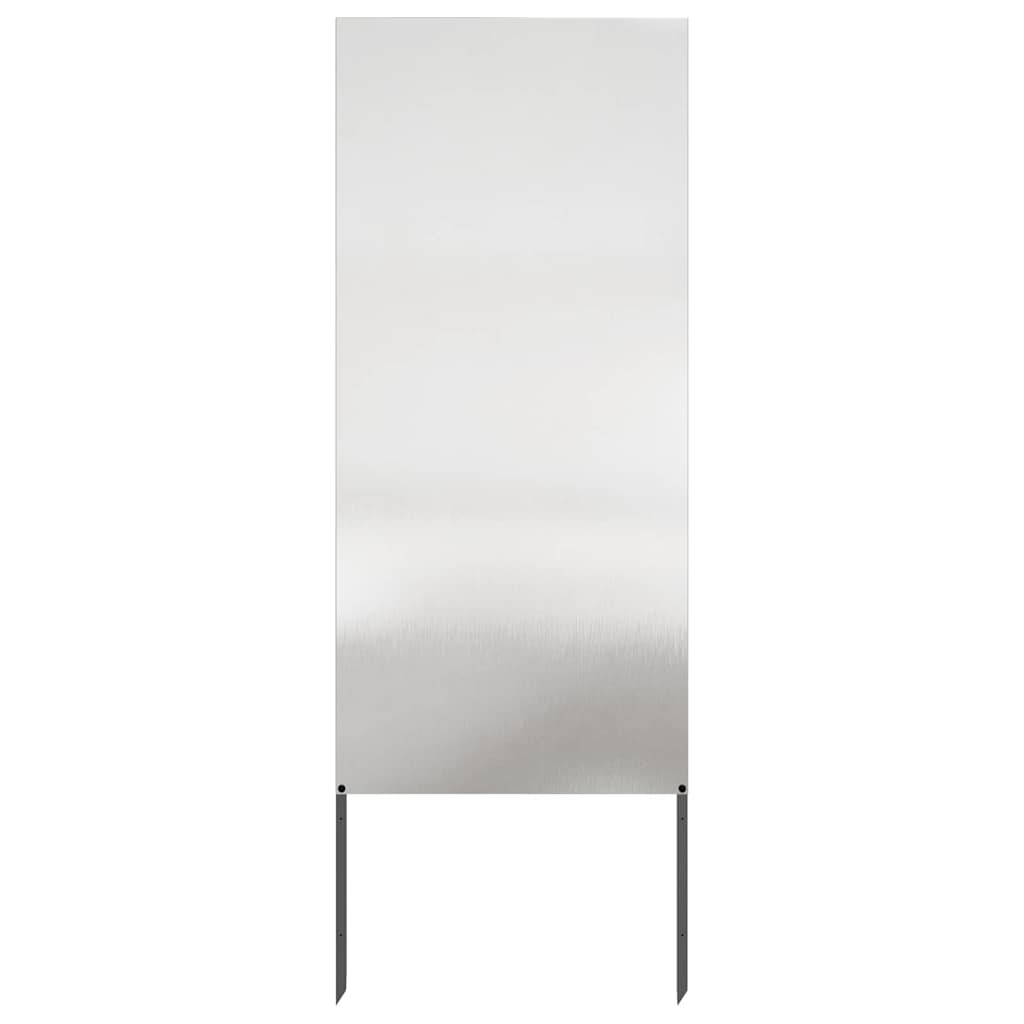 Garden Privacy Screen Silver 50 x 140 cm Stainless steel