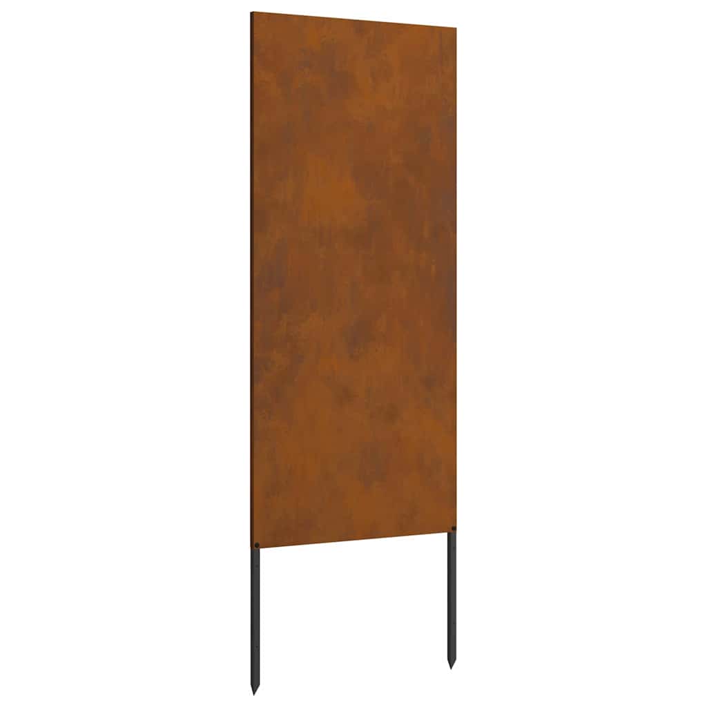 Garden Privacy Screen Rusty 50 x 140 cm Weathering steel