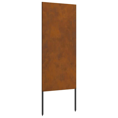 Garden Privacy Screen Rusty 50 x 140 cm Weathering steel
