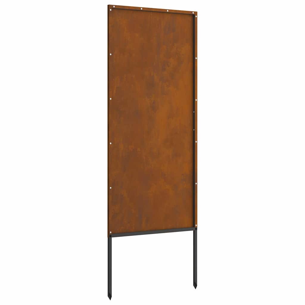Garden Privacy Screen Rusty 50 x 140 cm Weathering steel