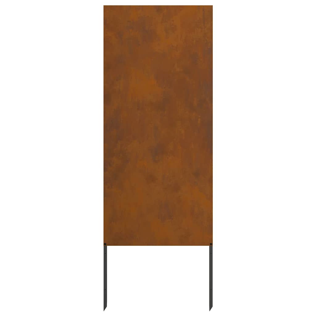 Garden Privacy Screen Rusty 50 x 140 cm Weathering steel
