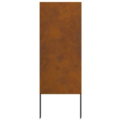 Garden Privacy Screen Rusty 50 x 140 cm Weathering steel