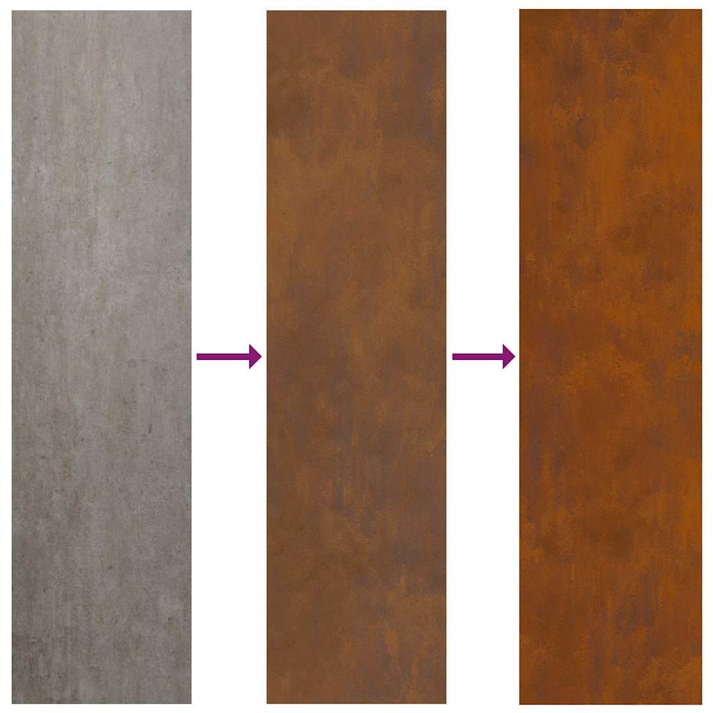 Garden Privacy Screen Rusty 50 x 140 cm Weathering steel