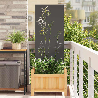 Garden Privacy Screen Black 50 x 140 cm Cold-rolled steel