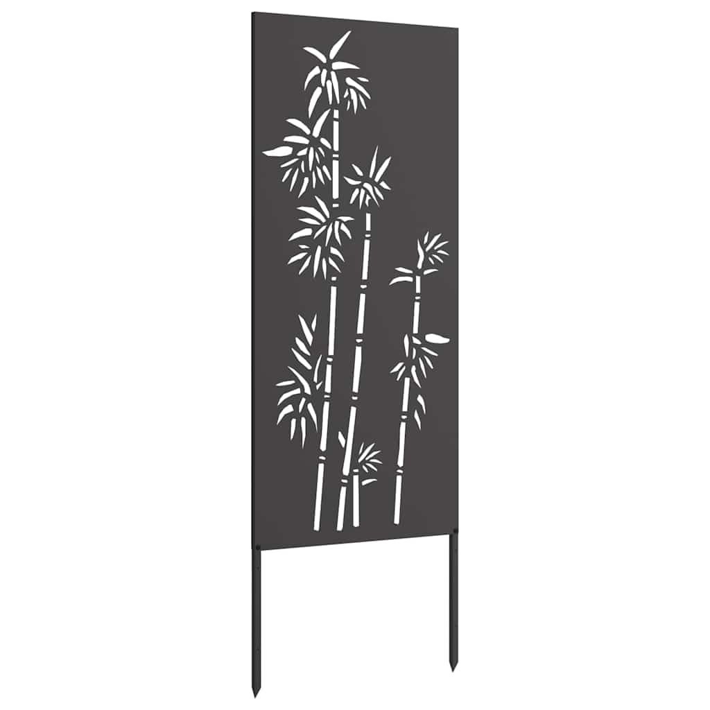 Garden Privacy Screen Black 50 x 140 cm Cold-rolled steel