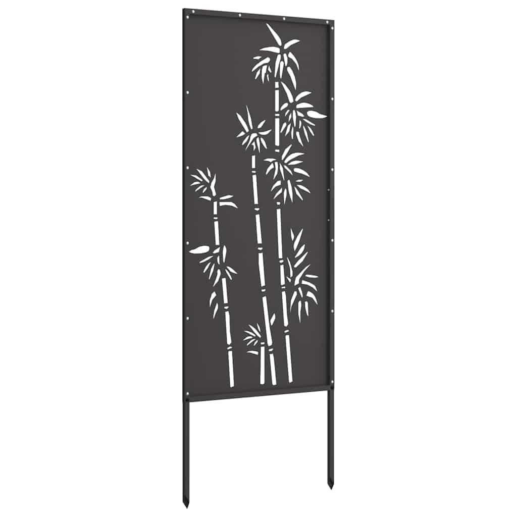 Garden Privacy Screen Black 50 x 140 cm Cold-rolled steel