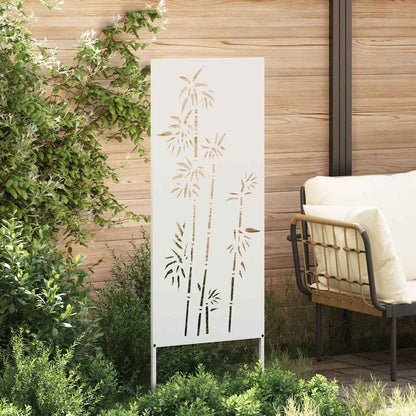 Garden Privacy Screen White 50 x 140 cm Cold-rolled steel