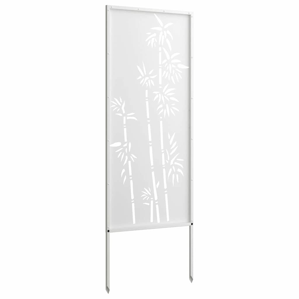 Garden Privacy Screen White 50 x 140 cm Cold-rolled steel