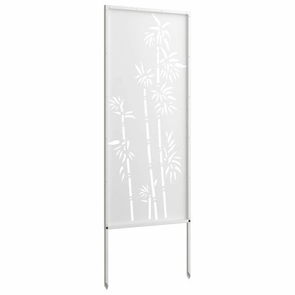 Garden Privacy Screen White 50 x 140 cm Cold-rolled steel