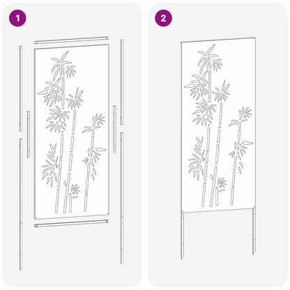 Garden Privacy Screen Silver 50 x 140 cm Galvanised steel