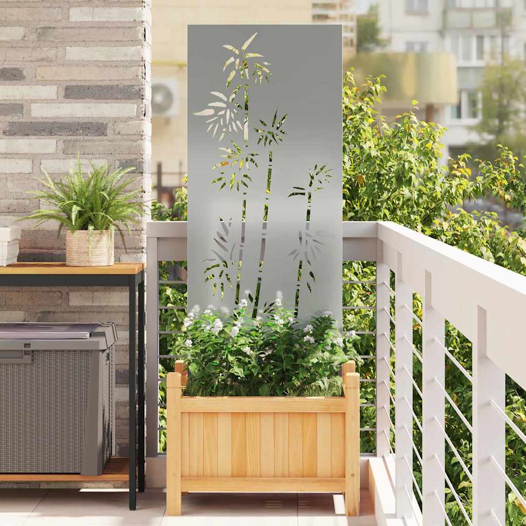 Garden Privacy Screen Silver 50 x 140 cm Galvanised steel