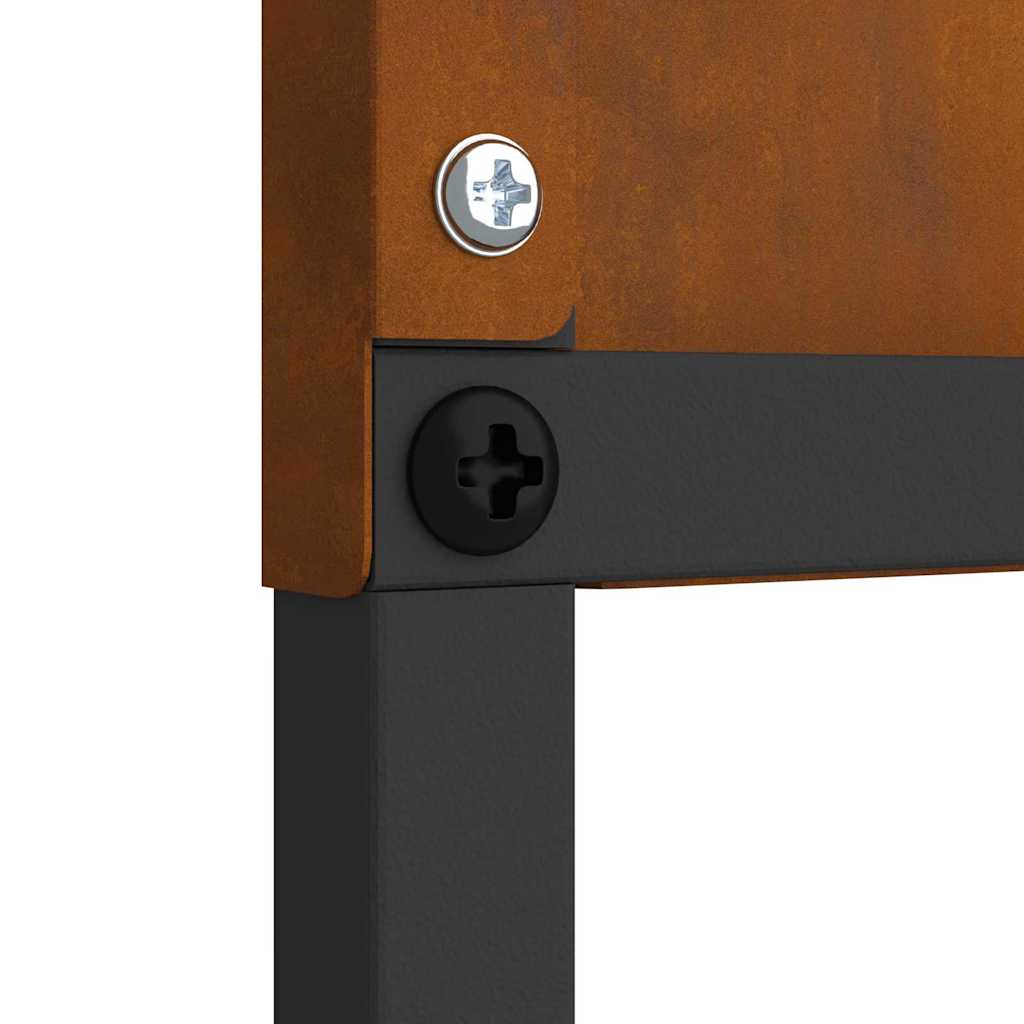 Garden Privacy Screen Floral Rusty 50 x 140 cm Weathering steel