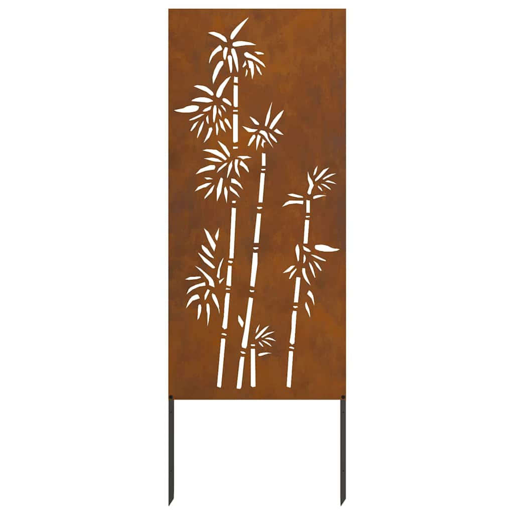 Garden Privacy Screen Floral Rusty 50 x 140 cm Weathering steel