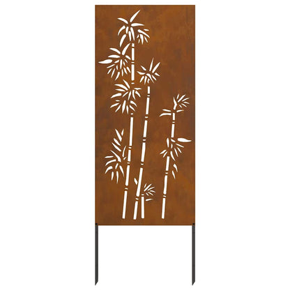 Garden Privacy Screen Floral Rusty 50 x 140 cm Weathering steel