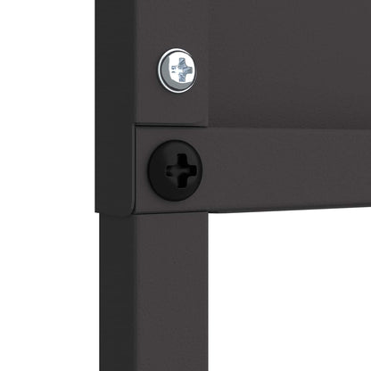 Garden Privacy Screen Black 50 x 140 cm Cold-rolled steel