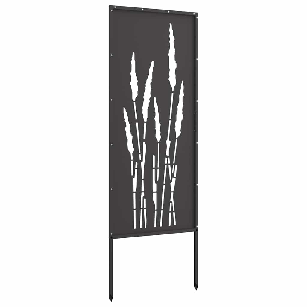 Garden Privacy Screen Black 50 x 140 cm Cold-rolled steel