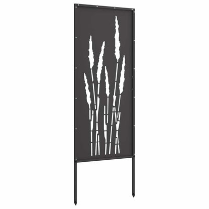 Garden Privacy Screen Black 50 x 140 cm Cold-rolled steel