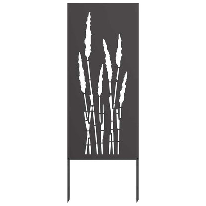 Garden Privacy Screen Black 50 x 140 cm Cold-rolled steel