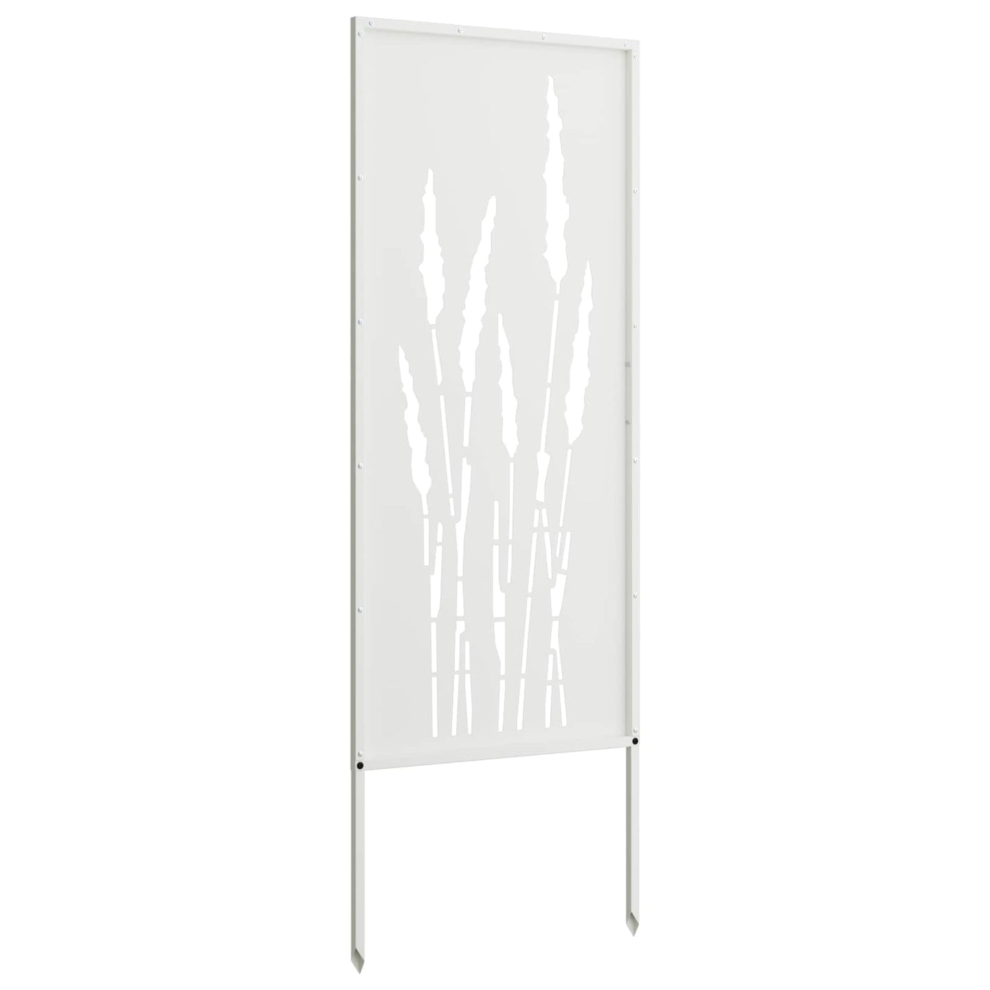 Garden Privacy Screen White 50 x 140 cm Cold-rolled steel