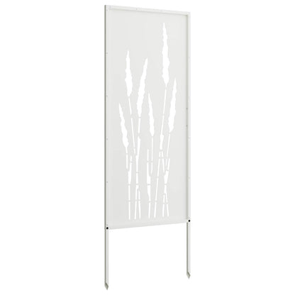 Garden Privacy Screen White 50 x 140 cm Cold-rolled steel