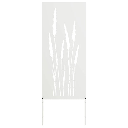 Garden Privacy Screen White 50 x 140 cm Cold-rolled steel