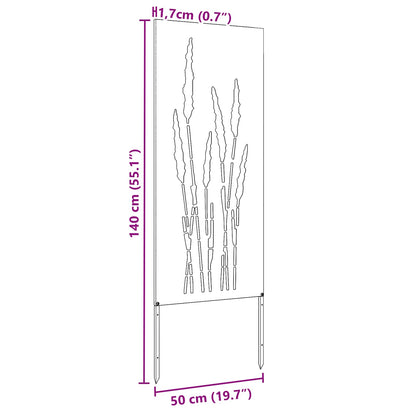 Garden Privacy Screen Anthracite 50 x 140 cm Cold-rolled steel