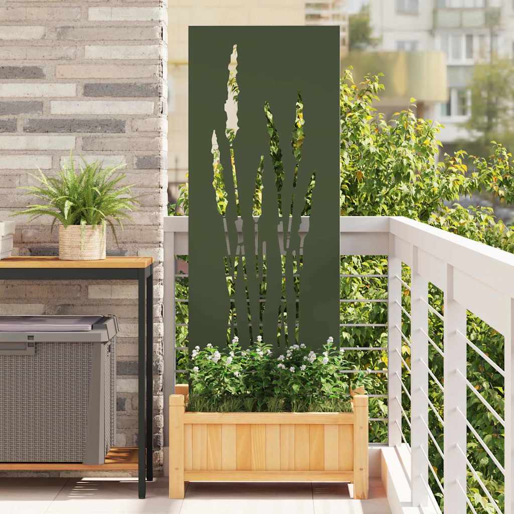 Garden Privacy Screen Olive green 50 x 140 cm Cold-rolled steel