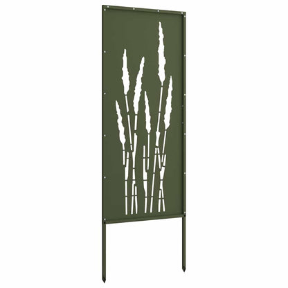 Garden Privacy Screen Olive green 50 x 140 cm Cold-rolled steel
