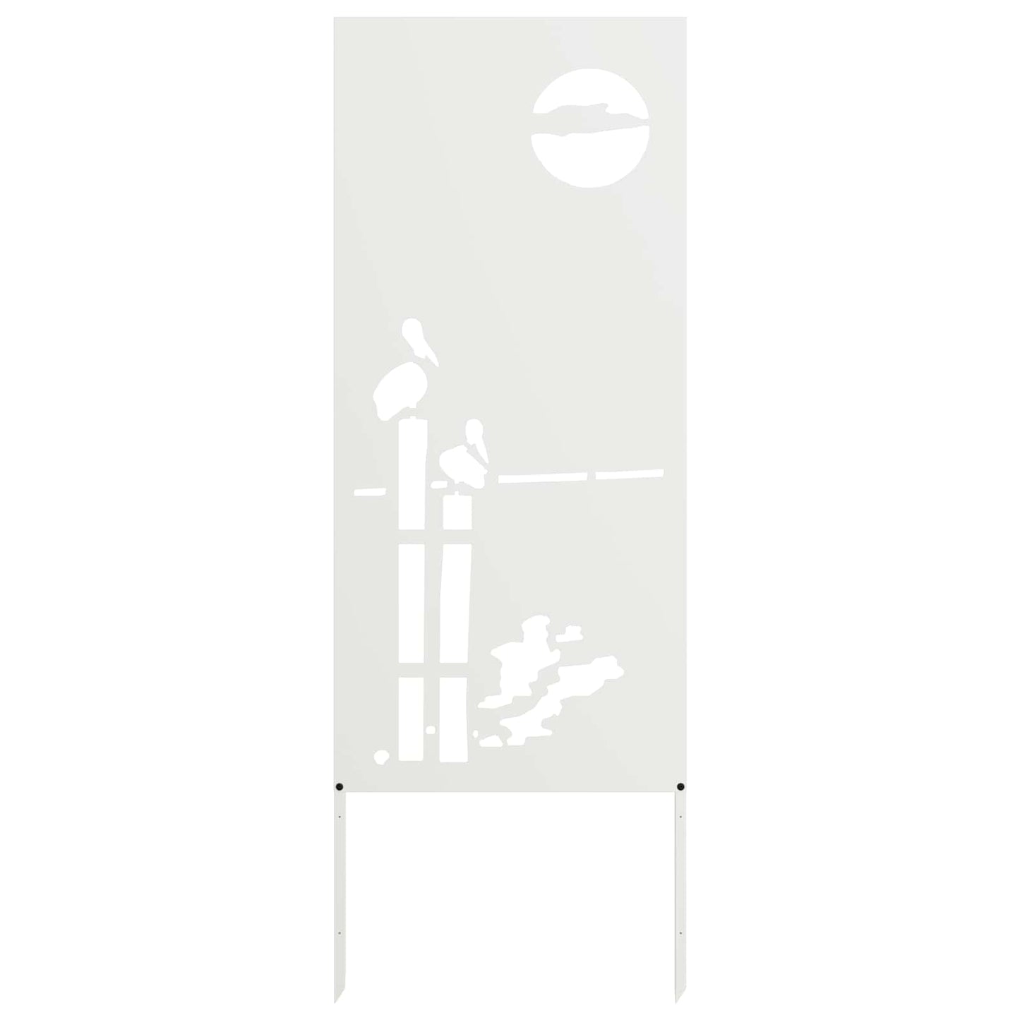 Garden Privacy Screen White 50 x 140 cm Cold-rolled steel