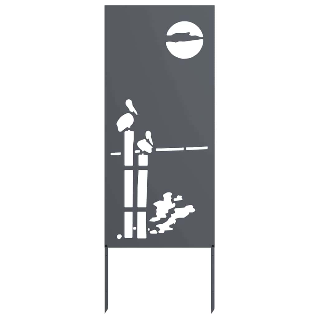 Garden Privacy Screen Anthracite 50 x 140 cm Cold-rolled steel