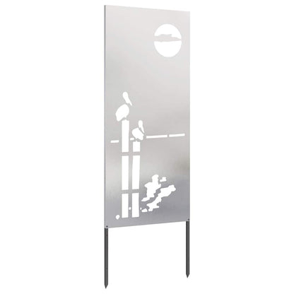 Garden Privacy Screen Silver 50 x 140 cm Stainless steel