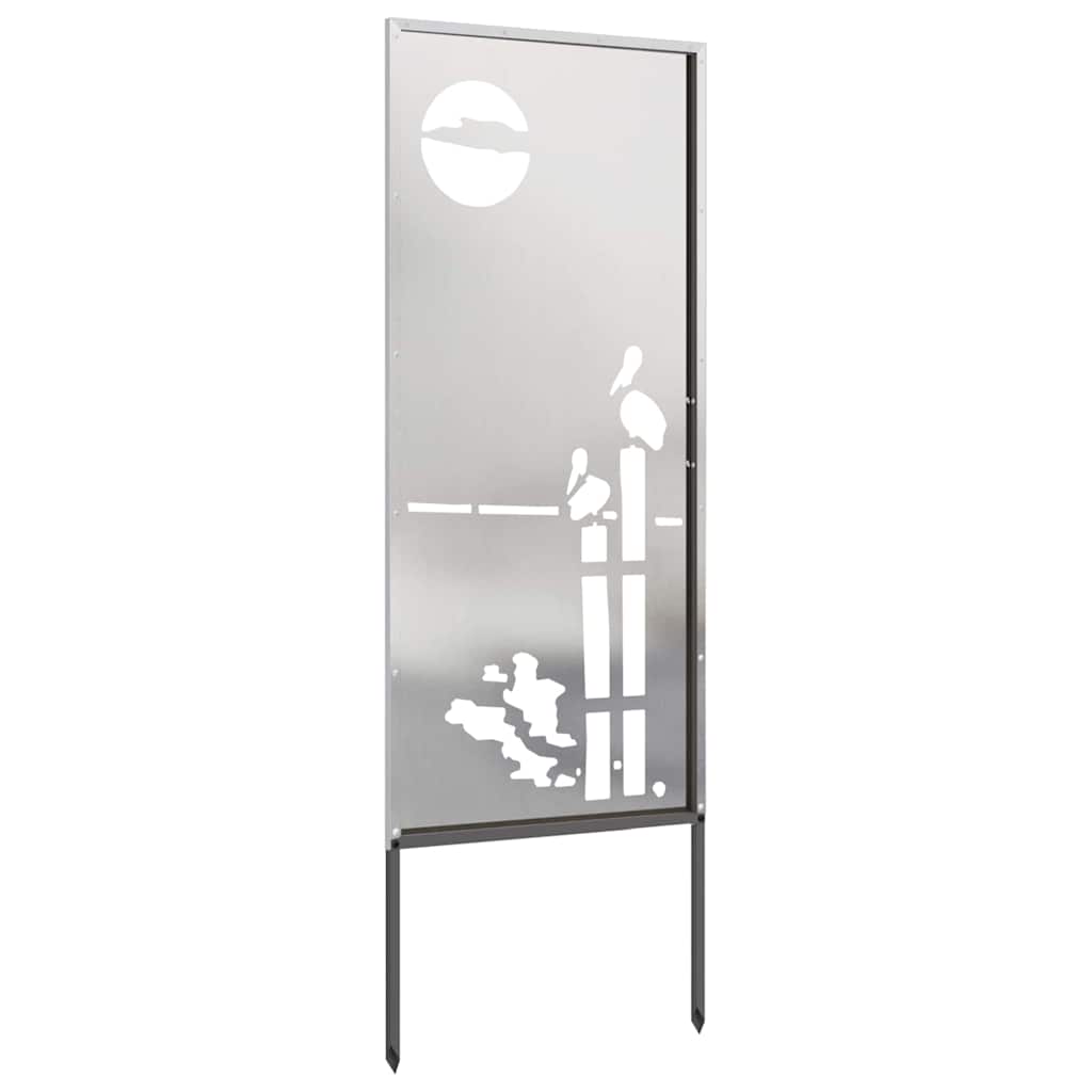 Garden Privacy Screen Silver 50 x 140 cm Stainless steel