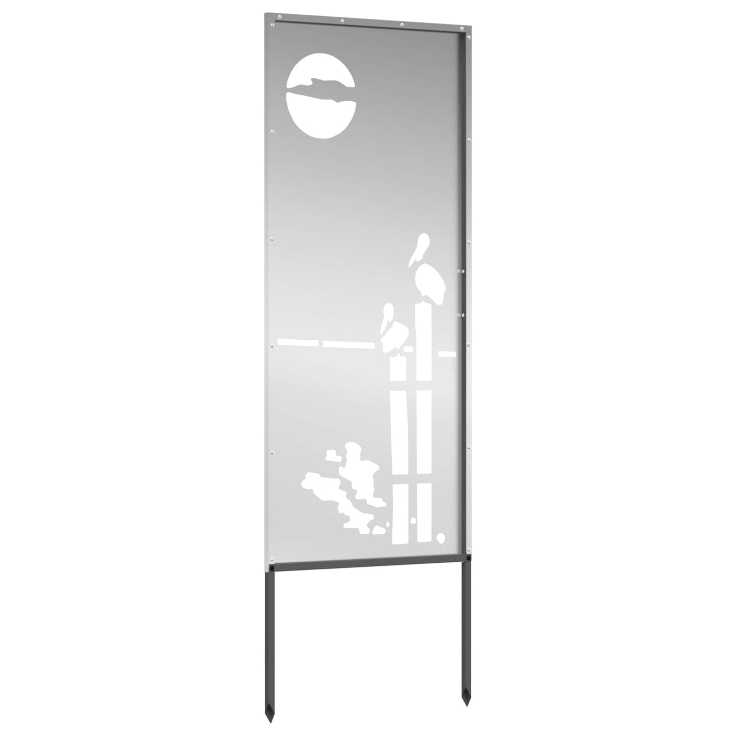 Garden Privacy Screen Silver 50 x 140 cm Galvanised steel