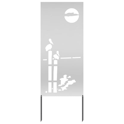 Garden Privacy Screen Silver 50 x 140 cm Galvanised steel