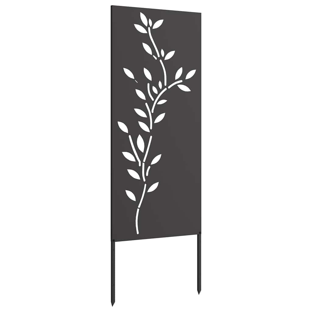 Garden Privacy Screen Black 50 x 140 cm Cold-rolled steel