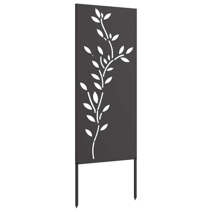 Garden Privacy Screen Black 50 x 140 cm Cold-rolled steel