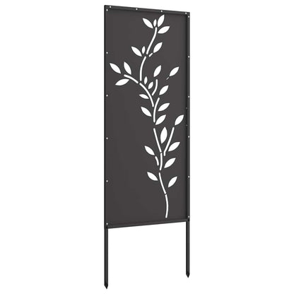 Garden Privacy Screen Black 50 x 140 cm Cold-rolled steel
