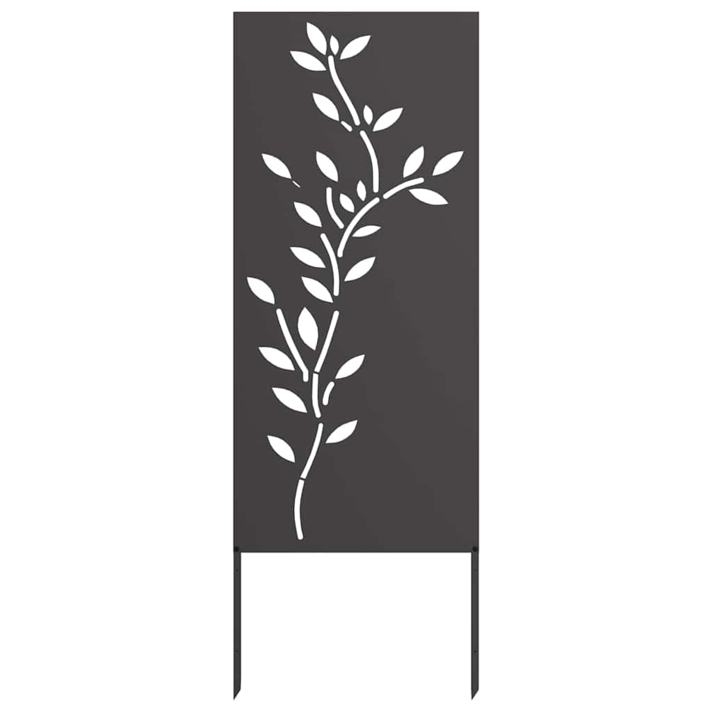 Garden Privacy Screen Black 50 x 140 cm Cold-rolled steel