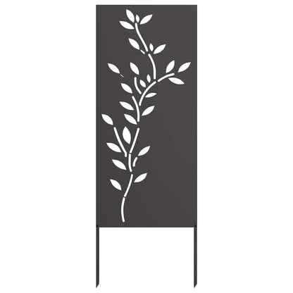 Garden Privacy Screen Black 50 x 140 cm Cold-rolled steel