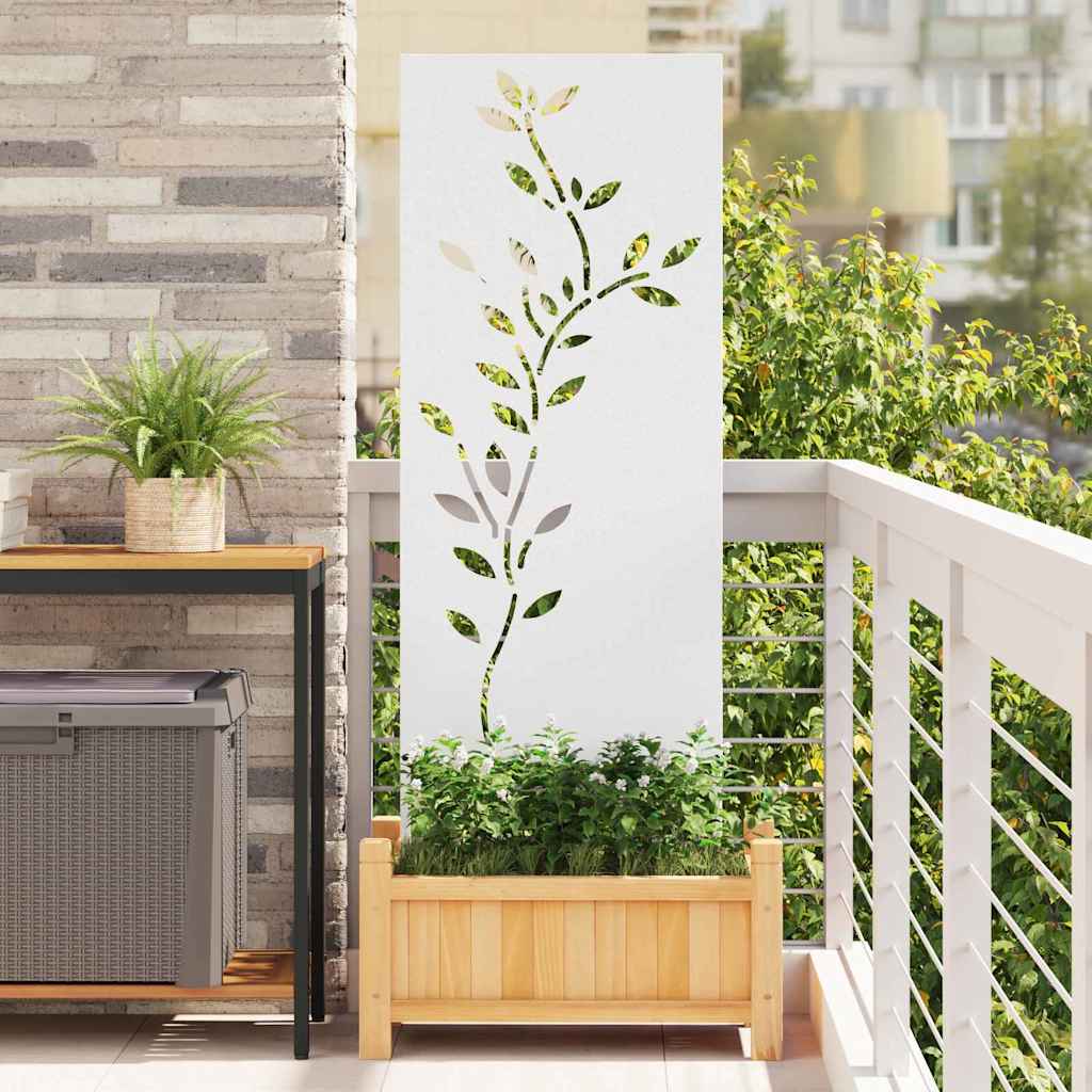 Garden Decorative Panel White 50 x 140 cm Cold-rolled steel