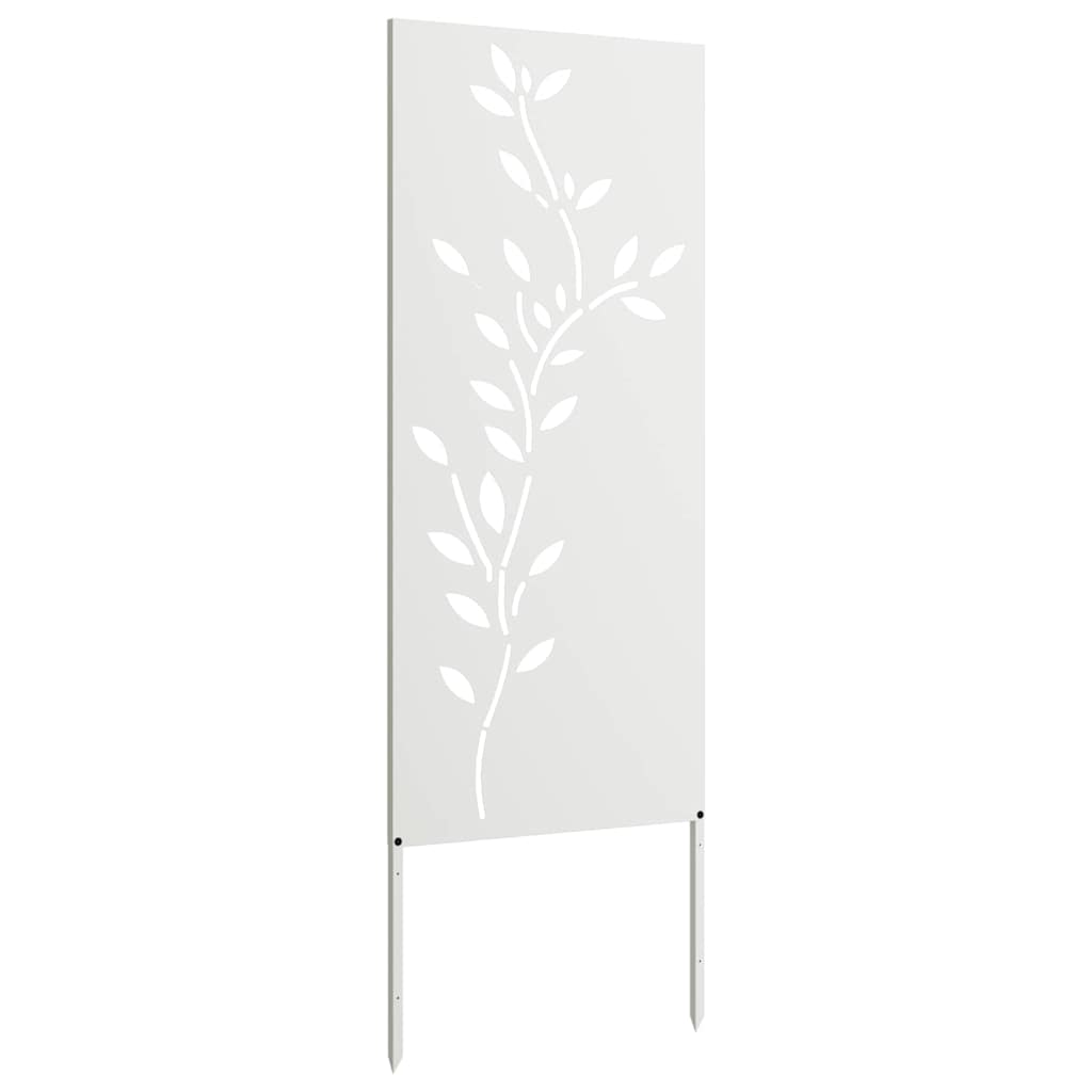 Garden Decorative Panel White 50 x 140 cm Cold-rolled steel